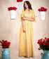 Sleeve Tie Printed Summer Maxi Dress